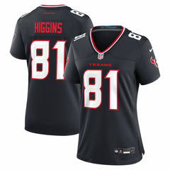 Jayden Higgins Houston Texans Women's Game Jersey - Navy Jerseys