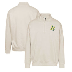 Athletics Levelwear Murray Core Logo Quarter-Zip Pullover Top - Khaki Pullover