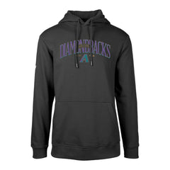 Arizona Diamondbacks Levelwear Cooperstown Collection Podium Retro Spellout Pullover Hoodie - Black Hoodies