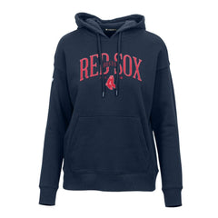 Boston Red Sox Levelwear Women's Adorn Cooperstown Collection Retro Spellout Pullover Hoodie - Navy Hoodies