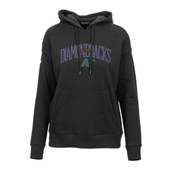 Arizona Diamondbacks Levelwear Women's Adorn Cooperstown Collection Retro Spellout Pullover Hoodie - Black Hoodies