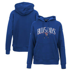 Toronto Blue Jays Levelwear Women's Adorn Cooperstown Collection Retro Spellout Pullover Hoodie - Royal Hoodies