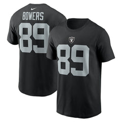 Brock Bowers Las Vegas Raiders Name & Number T-Shirt - Black T-shirts