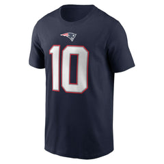 Drake Maye New England Patriots Name & Number T-Shirt - Navy T-shirts