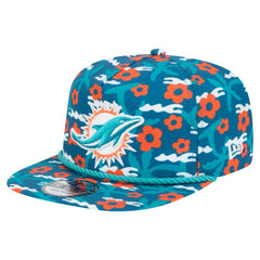 Miami Dolphins New Era Wakey Wakey Golfer Snapback Hat - Aqua Hats