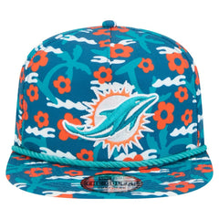 Miami Dolphins New Era Wakey Wakey Golfer Snapback Hat - Aqua Hats