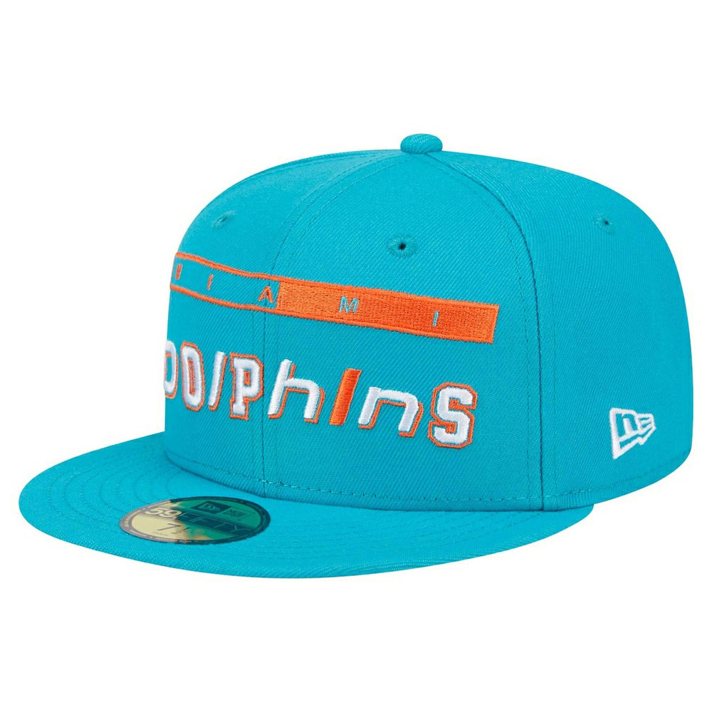 Miami Dolphins New Era Ransom 59FIFTY Fitted Hat - Aqua Hats
