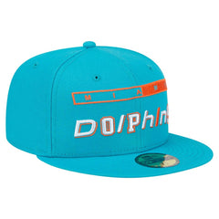 Miami Dolphins New Era Ransom 59FIFTY Fitted Hat - Aqua Hats