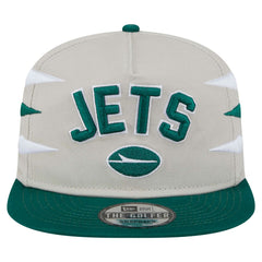 New York Jets New Era Athletic Golfer Snapback Hat - Stone/Green Hats