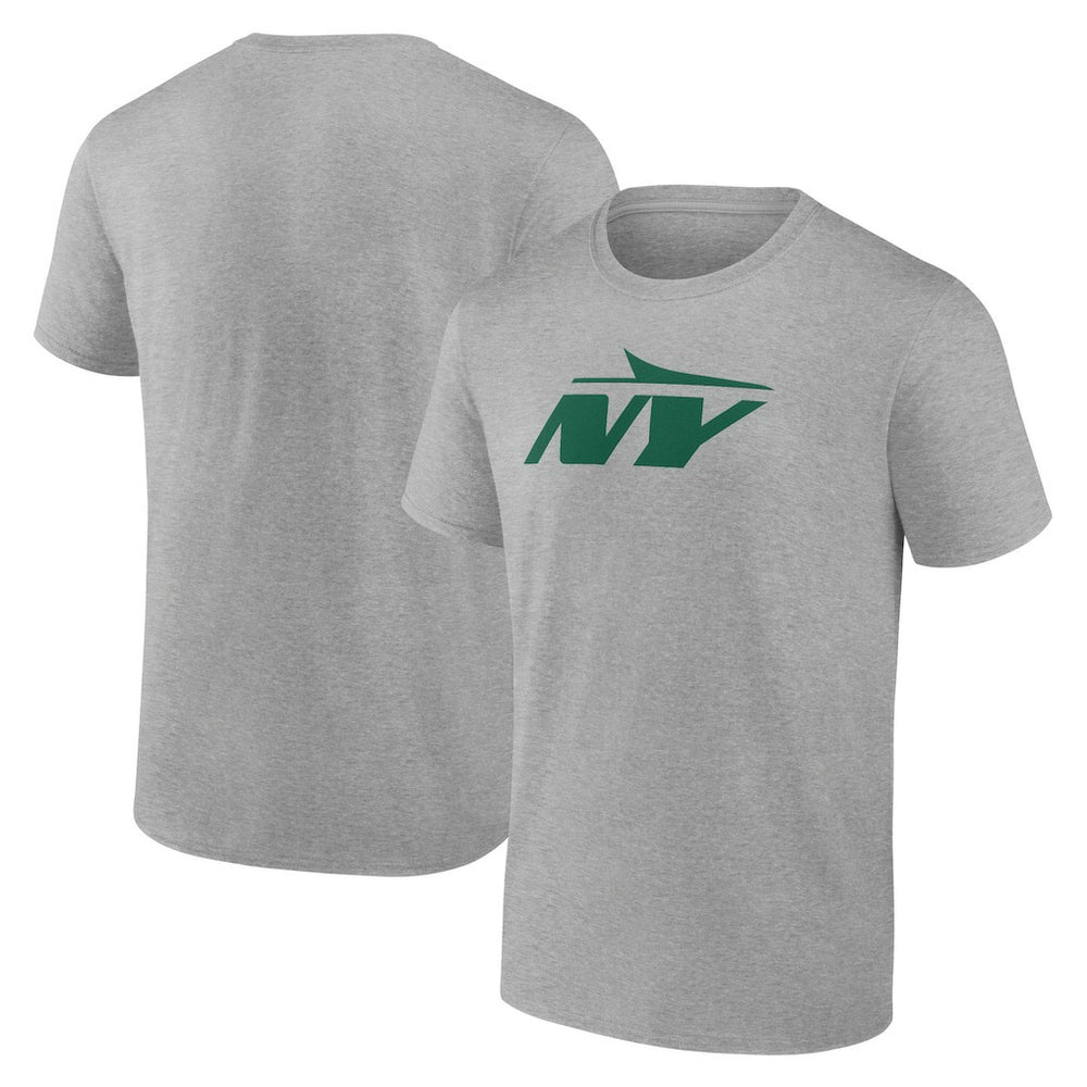 New York Jets Secondary Logo Lightweight T-Shirt - Heather Gray T-shirts