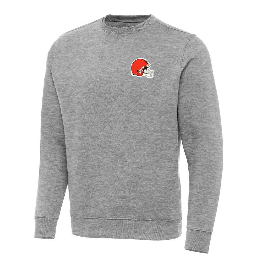 Cleveland Browns Antigua Victory Pullover Sweatshirt - Heather Gray Pullover