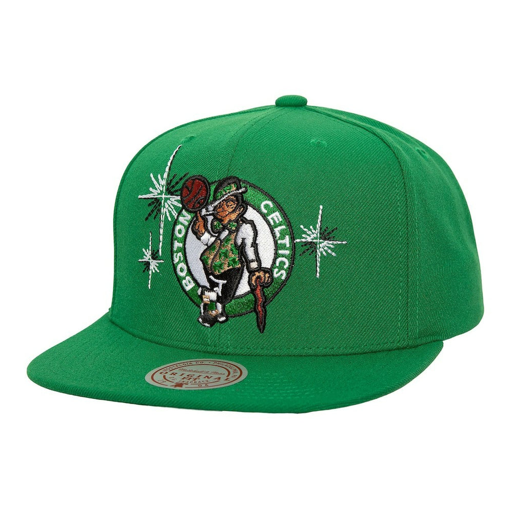 Boston Celtics Starlight Snapback Hat Kelly Green - Mitchell & Ness