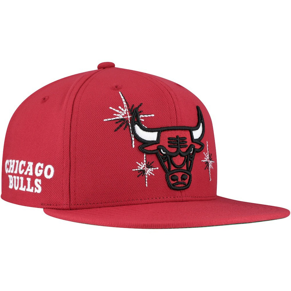 Chicago Bulls Starlight Snapback Hat Red - Mitchell & Ness
