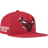 Chicago Bulls Starlight Snapback Hat Red - Mitchell & Ness