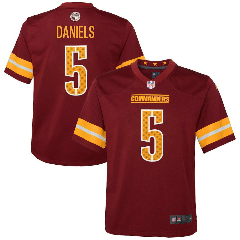 Jayden Daniels Washington Commanders Youth Game Jersey - Burgundy Jerseys