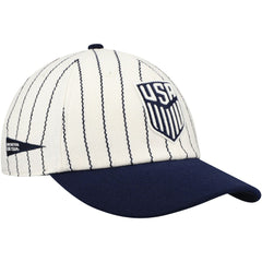 USMNT Fan Ink Unisex Yankee Adjustable Hat White/Navy