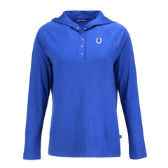 Indianapolis Colts Cutter & Buck Women's Coastline Epic Comfort Eco Recycled Raglan Pullover Hoodie - Blue Hoodies