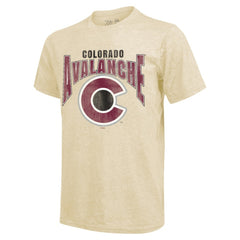 Nathan MacKinnon Colorado Avalanche Majestic Threads Dynasty Name & Number Tri-Blend T-Shirt - Cream | US 201556940