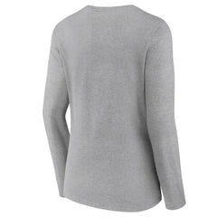Cleveland Browns Women's Primary Logo Long Sleeve V-Neck T-Shirt - Gray T-shirts