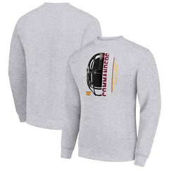 Washington Commanders Starter Half Helmet Team Graphic Tri-Blend Fleece Pullover Sweatshirt - Heather Gray Pullover