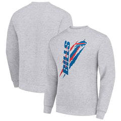 Buffalo Bills Starter Color Scratch Team Graphic Fleece Pullover Sweatshirt - Heather Gray Pullover