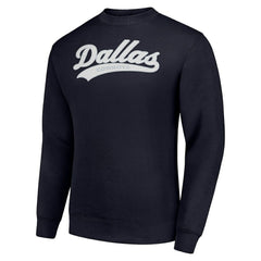 Dallas Cowboys Starter Tailsweep Team Graphic Tri-Blend Fleece Pullover Sweatshirt - Navy Pullover