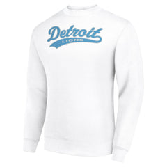 Detroit Lions Starter Tailsweep Team Graphic Tri-Blend Fleece Pullover Sweatshirt - White Pullover