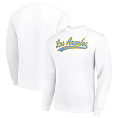 Los Angeles Chargers Starter Tailsweep Team Graphic Tri-Blend Fleece Pullover Sweatshirt - White Pullover