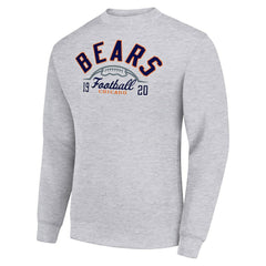 Chicago Bears Starter Half Ball Team Graphic Tri-Blend Fleece Pullover Sweatshirt - Heather Gray Pullover