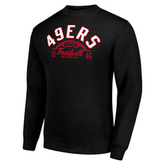 San Francisco 49ers Starter Half Ball Team Graphic Tri-Blend Fleece Pullover Sweatshirt - Black Pullover