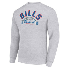 Buffalo Bills Starter Half Ball Team Graphic Tri-Blend Fleece Pullover Sweatshirt - Heather Gray Pullover