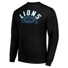 Detroit Lions Starter Half Ball Team Graphic Fleece Pullover Sweatshirt - Black Pullover