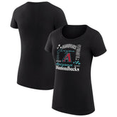 Arizona Diamondbacks G-III 4Her by Carl Banks Women's Super-Slim Fit Lightweight Collage Team Graphic Crew Neck T-Shirt - Black T-shirts