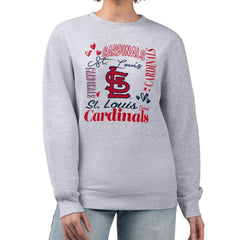 St. Louis Cardinals G-III 4Her by Carl Banks Women's Collage Team Graphic Fleece Pullover Hoodie - Heather Gray Hoodies