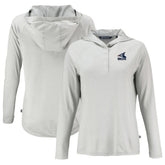 Chicago White Sox Cutter & Buck Women's Cooperstown Collection Coastline Epic Comfort Eco Recycled Hoodie Raglan Long Sleeve T-Shirt - Gray Hoodies