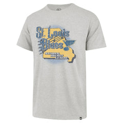 St. Louis Blues '47 Regional Localized Franklin T-Shirt - Gray | US 201564146