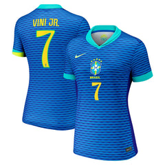 Vini Jr. Brazil National Team Women's 2024 Away Replica Jersey Blue - Nike on sale