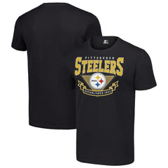 Pittsburgh Steelers Starter 80s Inspired Team Logo T-Shirt - Black T-shirts