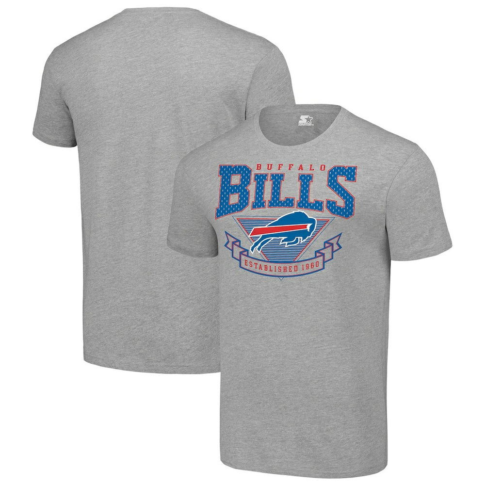 Buffalo Bills Starter 80s Inspired Team Logo T-Shirt - Heather Gray T-shirts