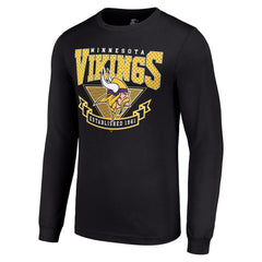 Minnesota Vikings Starter '80s Inspired Team Logo Long Sleeve T-Shirt - Black T-shirts