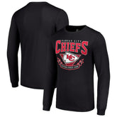 Kansas City Chiefs Starter '80s Inspired Team Logo Long Sleeve T-Shirt - Black T-shirts