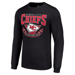 Kansas City Chiefs Starter '80s Inspired Team Logo Long Sleeve T-Shirt - Black T-shirts