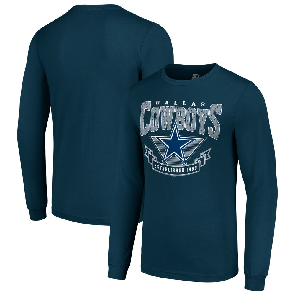 Dallas Cowboys Starter '80s Inspired Team Logo Long Sleeve T-Shirt - Navy T-shirts