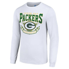 Green Bay Packers Starter '80s Inspired Team Logo Long Sleeve T-Shirt - White T-shirts