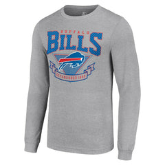 Buffalo Bills Starter '80s Inspired Team Logo Long Sleeve T-Shirt - Heather Gray T-shirts