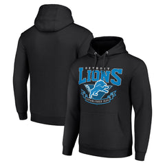 Detroit Lions Starter ‘80s Inspired Pullover Hoodie - Black Hoodies