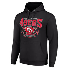 San Francisco 49ers Starter ‘80s Inspired Pullover Hoodie - Black Hoodies