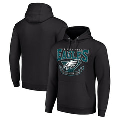 Philadelphia Eagles Starter ‘80s Inspired Pullover Hoodie - Black Hoodies