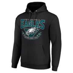Philadelphia Eagles Starter ‘80s Inspired Pullover Hoodie - Black Hoodies