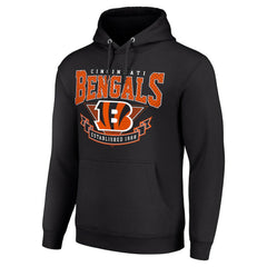Cincinnati Bengals Starter ‘80s Inspired Pullover Hoodie - Black Hoodies